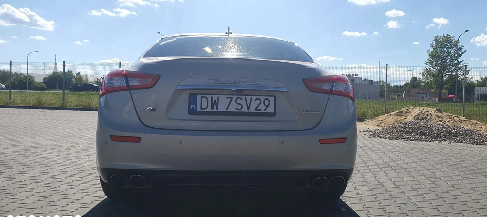 Maserati Ghibli cena 89000 przebieg: 177000, rok produkcji 2014 z Wrocław małe 92